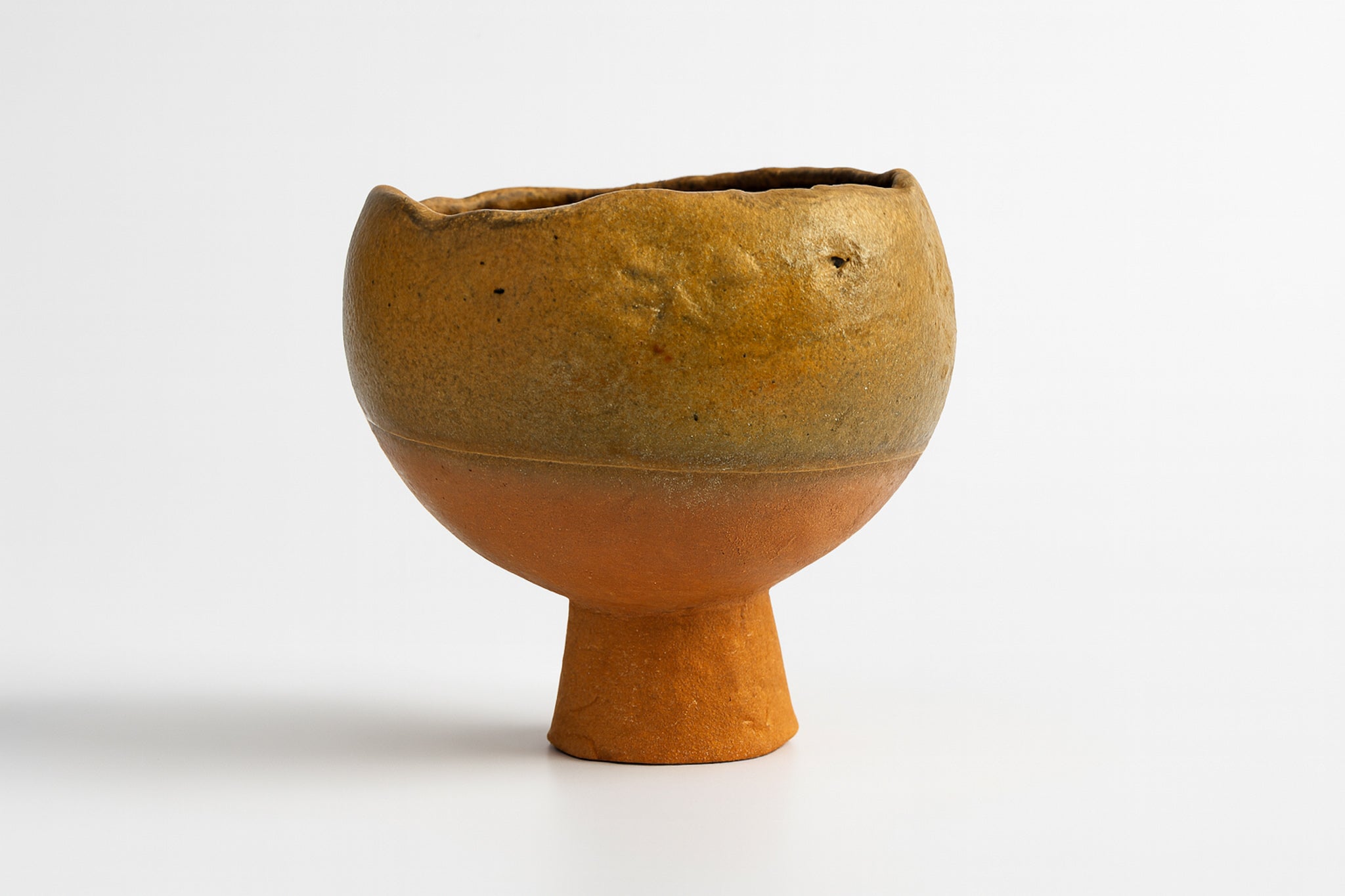 Mustard Pedestal Bowl (1960s)