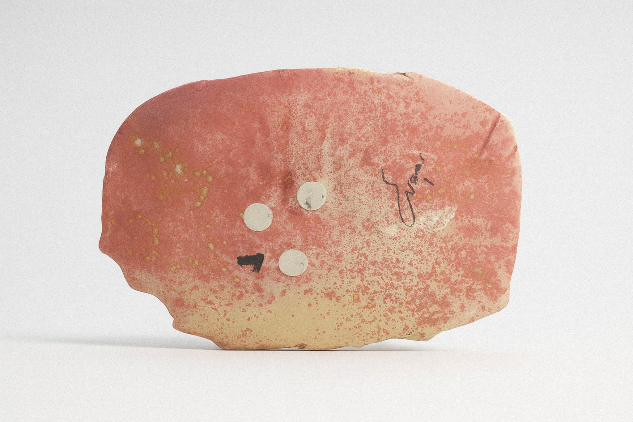 Raku Sorelo Platter — Tony Evans (1970s)
