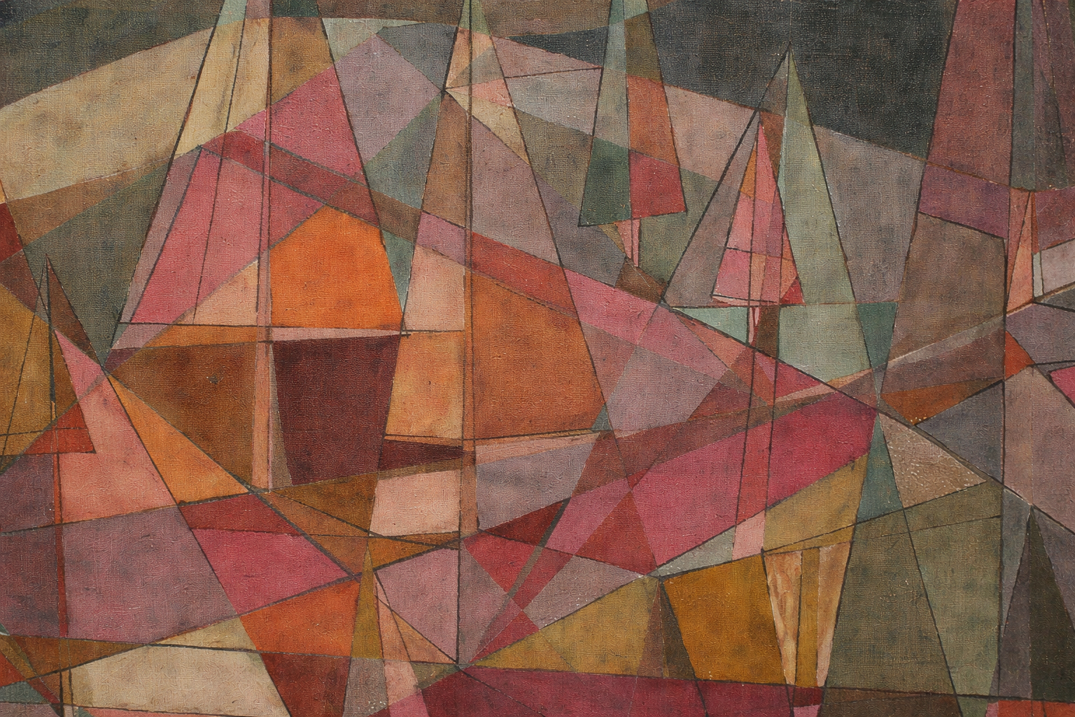 Landscapes of Time — Modernist Oil on Board (1960s)