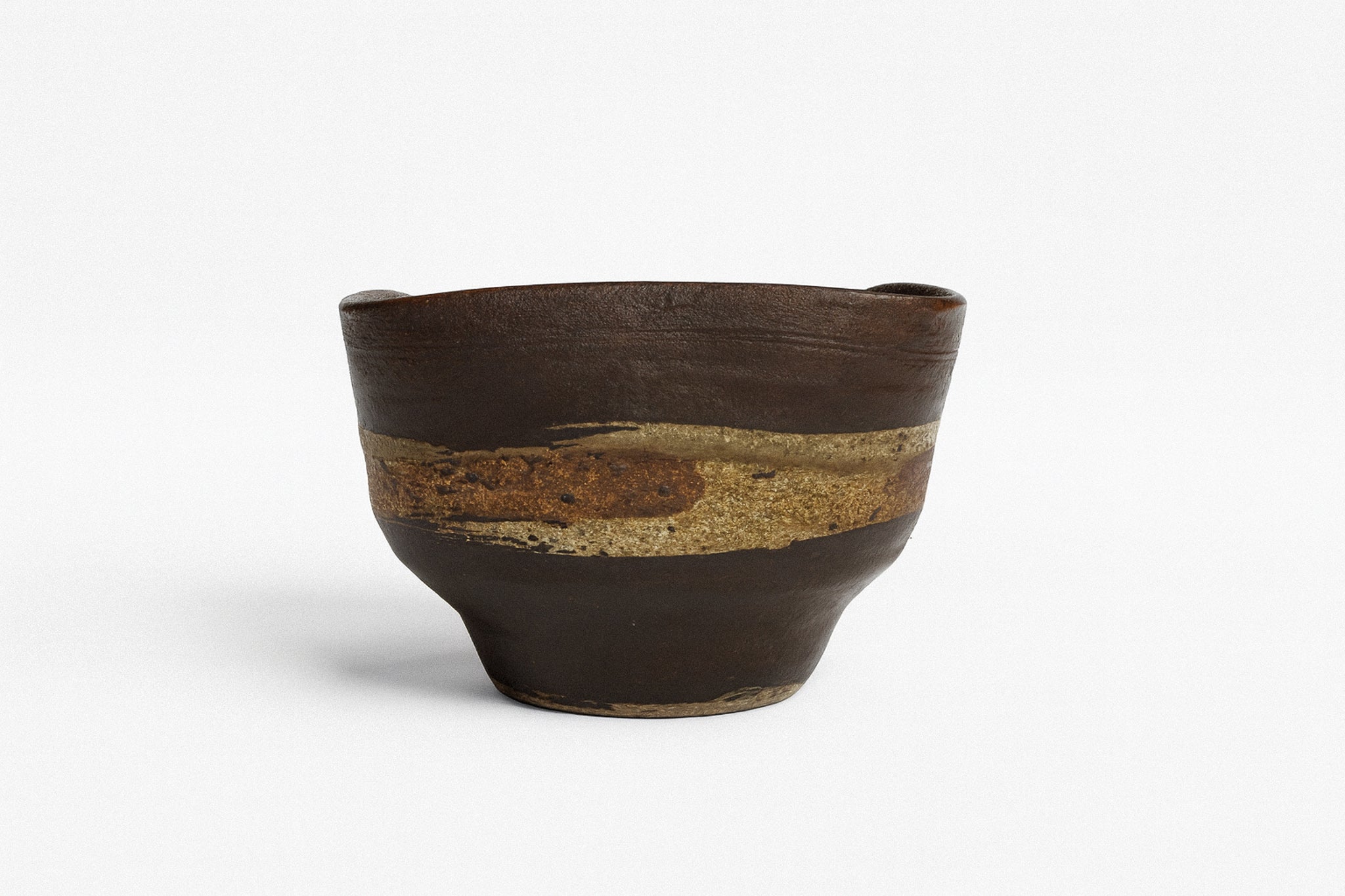 Umber Sculpted Pot (1980s)