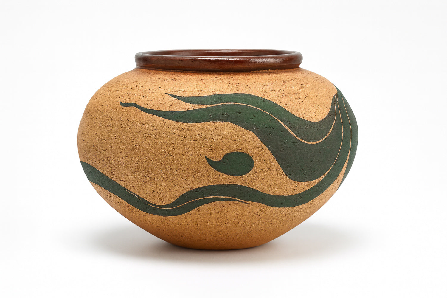 Forest Band Vase — Arne Pottery (1980s)