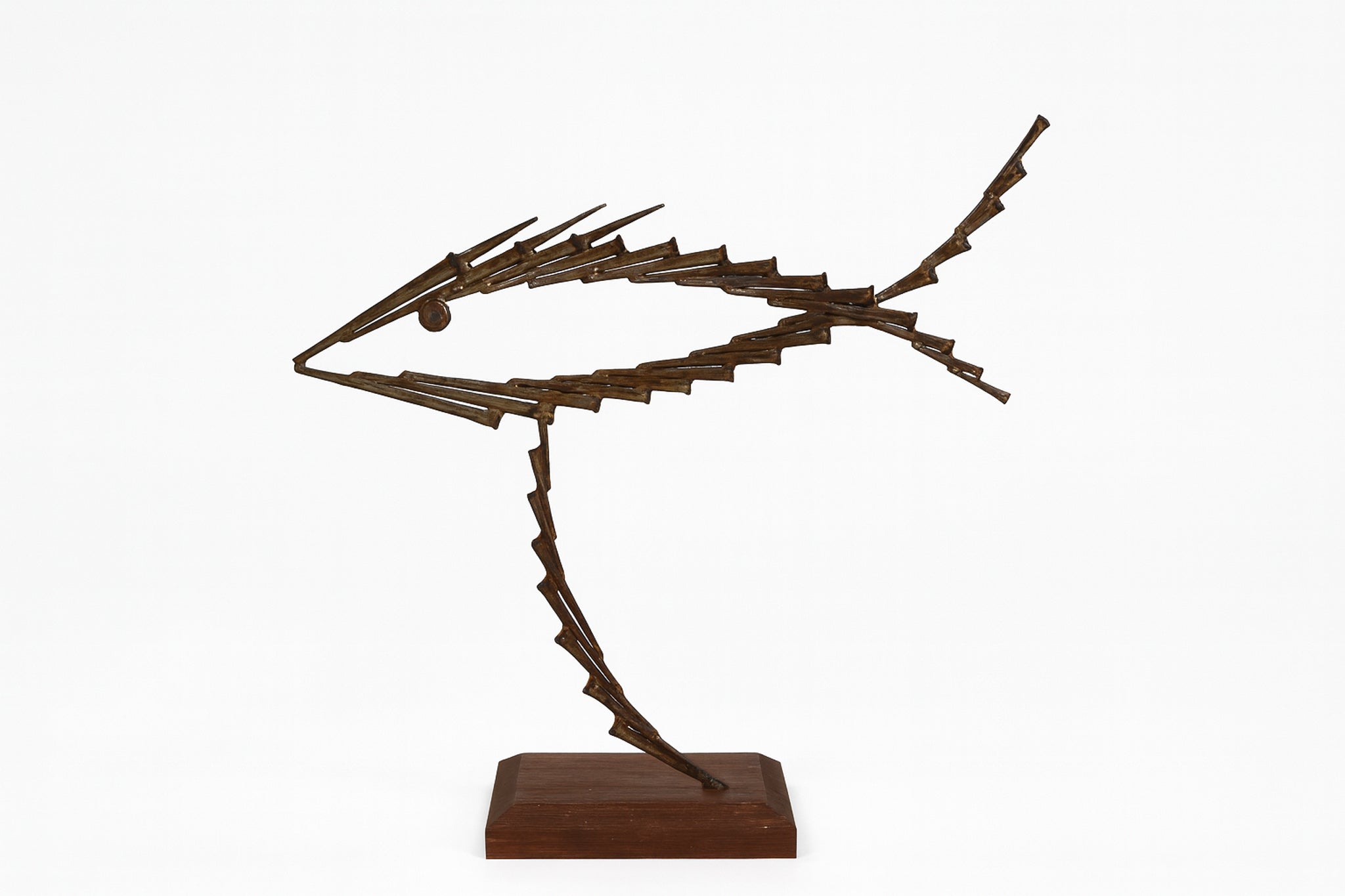 Brutalist Nail Sculpture, Fish (1960s)