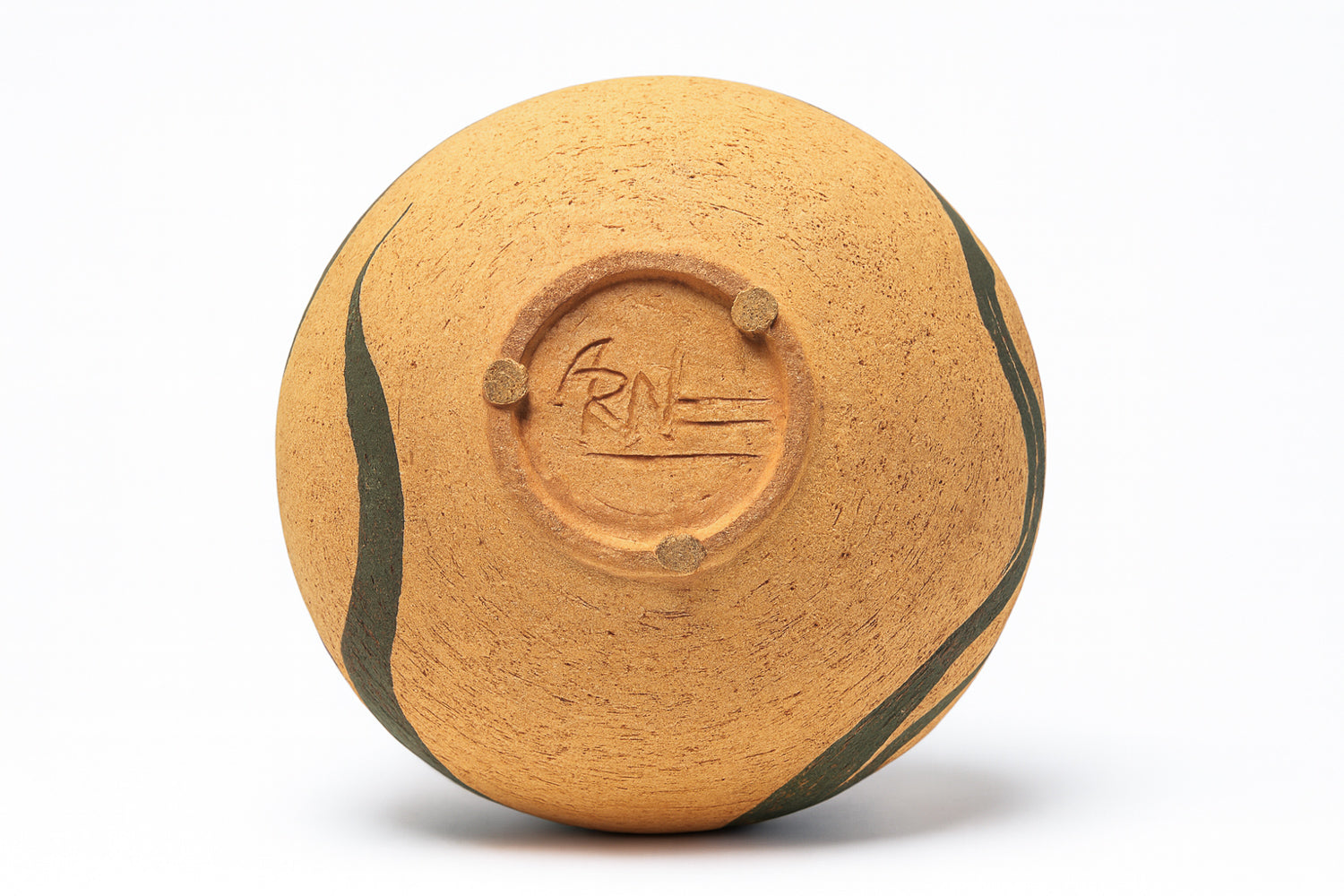 Forest Band Vase — Arne Pottery (1980s)